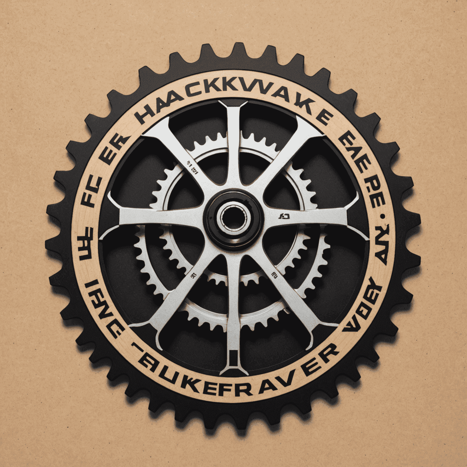 HackWorkTakeover logo featuring a stylized bicycle gear